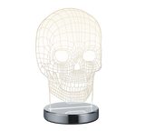 Lámpara de sobremesa Trio Skull LED cromo regulable R52461106