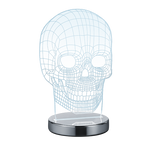 Lámpara de sobremesa Trio Skull LED cromo regulable R52461106