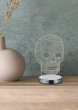 Lámpara de sobremesa Trio Skull LED cromo regulable R52461106