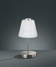 Lámpara de sobremesa Trio Emmy LED níquel mate táctil 3000K R52541907