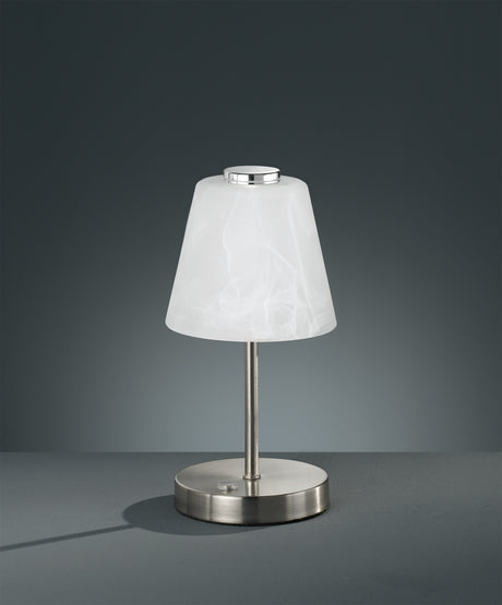 Lámpara de sobremesa Trio Emmy LED níquel mate táctil 3000K R52541907