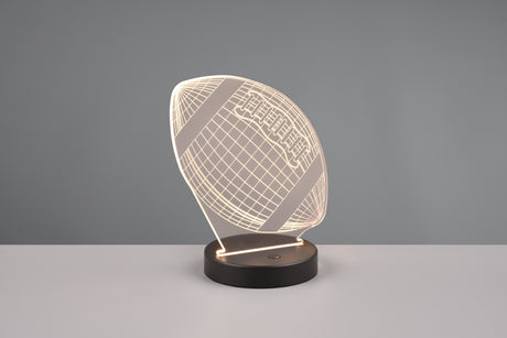 Lámpara de sobremesa Trio Football LED negro mate 3000K regulable R52821132