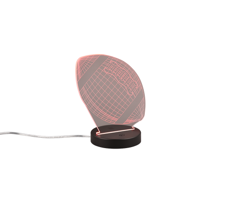 Lámpara de sobremesa Trio Football LED negro mate 3000K regulable R52821132