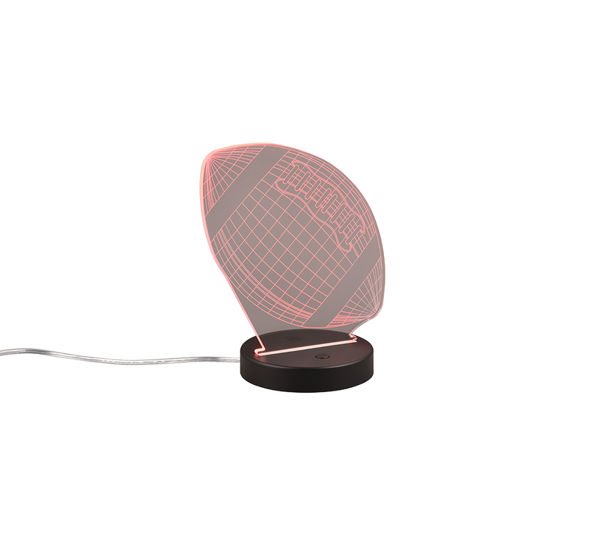 Lámpara de sobremesa Trio Football LED negro mate 3000K regulable R52821132