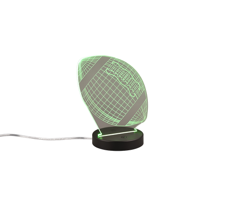 Lámpara de sobremesa Trio Football LED negro mate 3000K regulable R52821132