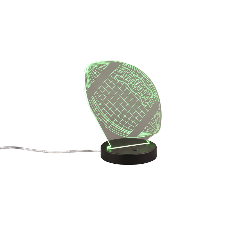 Lámpara de sobremesa Trio Football LED negro mate 3000K regulable R52821132