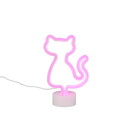Lámpara de sobremesa Trio Cat LED blanco R53671101
