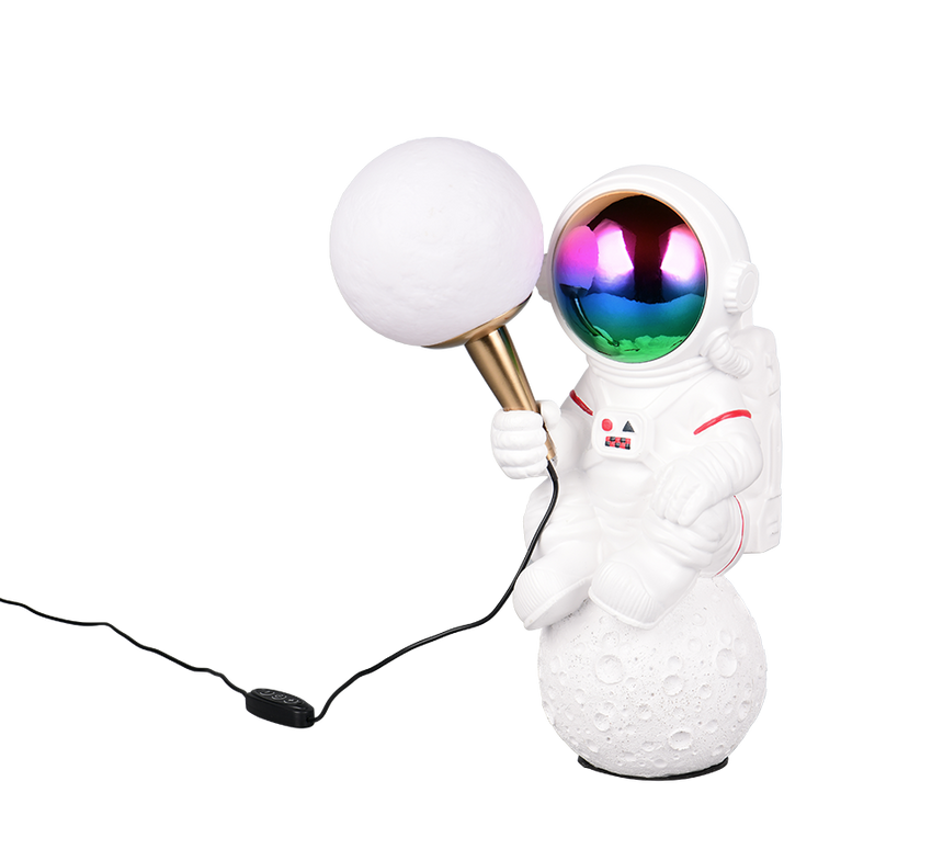 Lámpara de sobremesa Trio Strong LED blanco 2700K 33cm R53811901