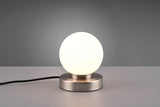 Lámpara de sobremesa Trio Prinz II LED níquel mate táctil 3000K regulable R54011