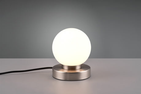 Lámpara de sobremesa Trio Prinz II LED níquel mate táctil 3000K regulable R54011