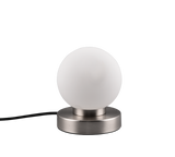 Lámpara de sobremesa Trio Prinz II LED níquel mate táctil 3000K regulable R54011