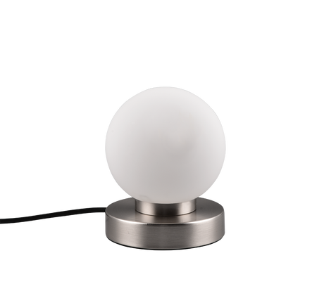 Lámpara de sobremesa Trio Prinz II LED níquel mate táctil 3000K regulable R54011