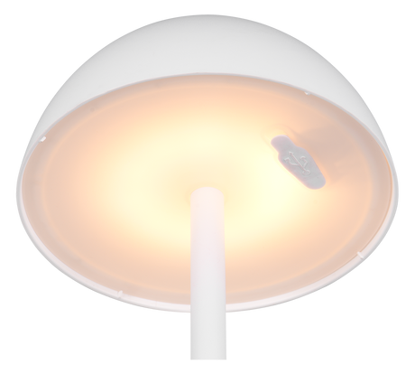 Lámpara de sobremesa de exterior Trio Ricardo LED portátil blanco mate 3000K IP54 R54106131 - vista 2