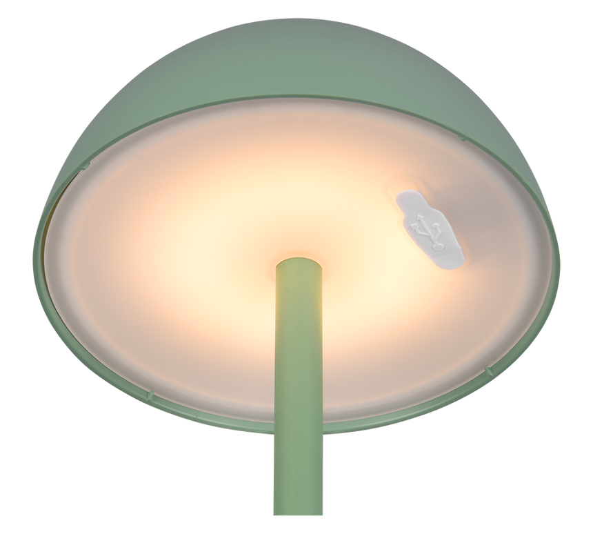 Lámpara de sobremesa de exterior Trio Ricardo LED portátil pistaziengrün 3000K IP54 R54106149 - vista 2
