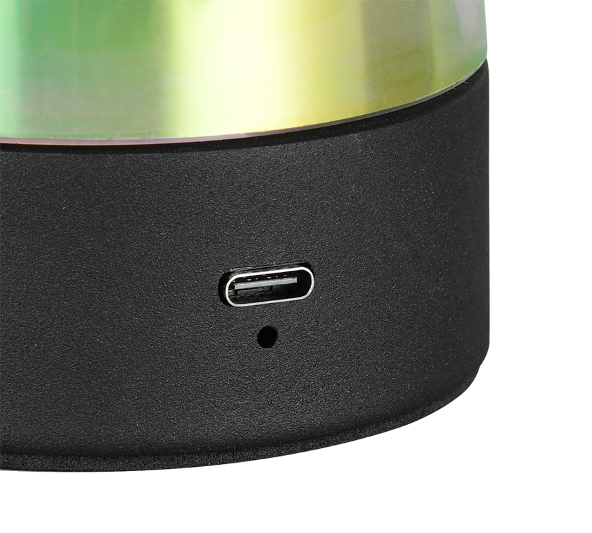 Lámpara de sobremesa Trio Dooley LED transparent iridescent táctil 3000K R549811