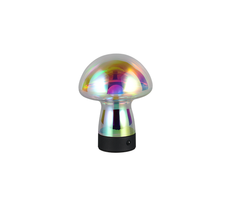 Lámpara de sobremesa Trio Dooley LED transparent iridescent táctil 3000K R549811