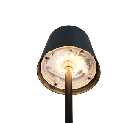 Lámpara de sobremesa Trio Diaz LED negro mate táctil CCT IP44 R55961132