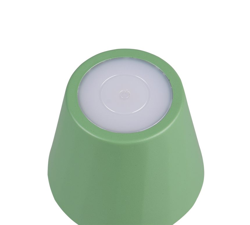 Lámpara de sobremesa Trio Diaz LED pistaziengrün táctil CCT IP44 R55961149