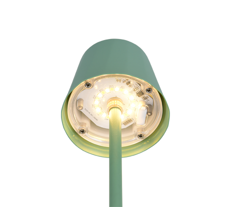 Lámpara de sobremesa Trio Diaz LED pistaziengrün táctil CCT IP44 R55961149