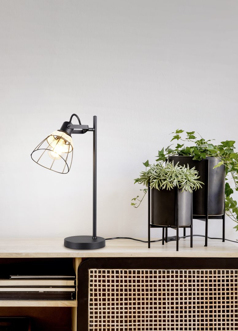 Lámpara de sobremesa Trio Jerome LED negro mate 2700K 50cm R56231032
