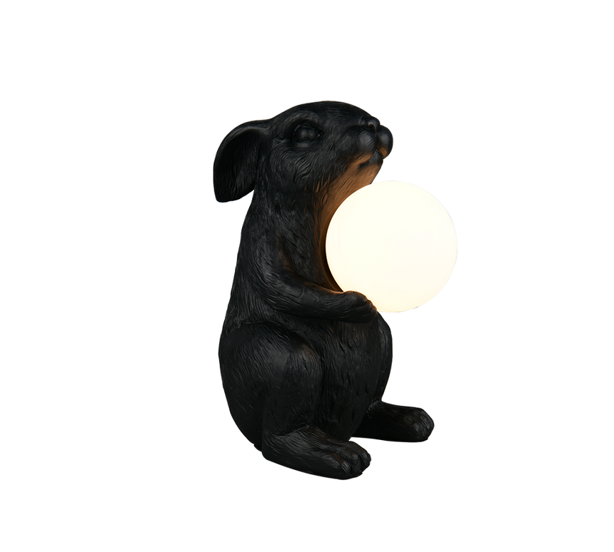 Lámpara de sobremesa Trio Rabbit LED negro 3000K R56511002