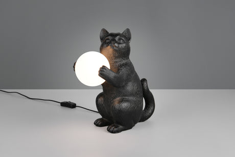 Lámpara de sobremesa Trio Gatio LED negro 3000K R56621002