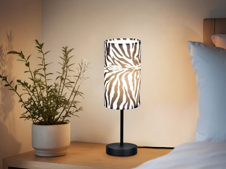 Lámpara de sobremesa Trio Zebara LED negro mate 2700K 36,5cm R56751032