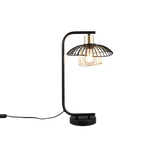 Lámpara de sobremesa Trio Lauris LED negro mate 2700K 44cm R56791032