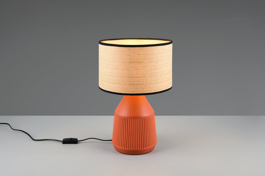 Lámpara de sobremesa Trio Formentera LED terracotta 2700K 43cm R56801039