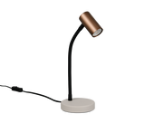 Lámpara de sobremesa Trio Taryn LED marrón café 2700K R56851065
