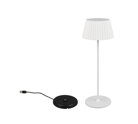 Lámpara de sobremesa de exterior Trio Suarez LED portátil blanco mate 3000K IP44 R57706131 - vista 4