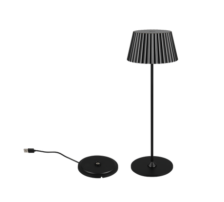 Lámpara de sobremesa de exterior Trio Suarez LED portátil 3000K IP44 negro mate — ref. R57706132 (4)