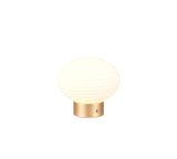 Lámpara de sobremesa Trio Earl LED táctil recargable latón mate y cristal blanco — ref. R57771101 (1)