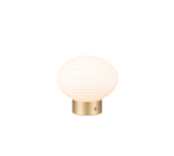 Lámpara de sobremesa Trio Earl LED táctil recargable latón mate y cristal blanco — ref. R57771101 (2)