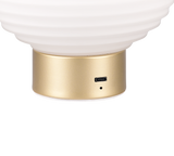 Lámpara de sobremesa Trio Earl LED táctil recargable latón mate y cristal blanco — ref. R57771101 (4)