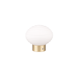 Lámpara de sobremesa Trio Earl LED táctil recargable latón mate y cristal blanco — ref. R57771101 (5)