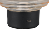 Lámpara de sobremesa Trio Earl LED táctil recargable negro mate y cristal ámbar — ref. R57771113 (4)