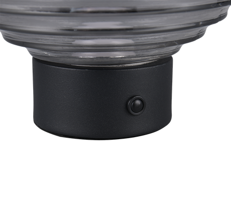 Lámpara de sobremesa Trio Earl LED táctil recargable negro mate y cristal ahumado — ref. R57771154 (3)