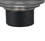 Lámpara de sobremesa Trio Earl LED táctil recargable negro mate y cristal ahumado — ref. R57771154 (4)