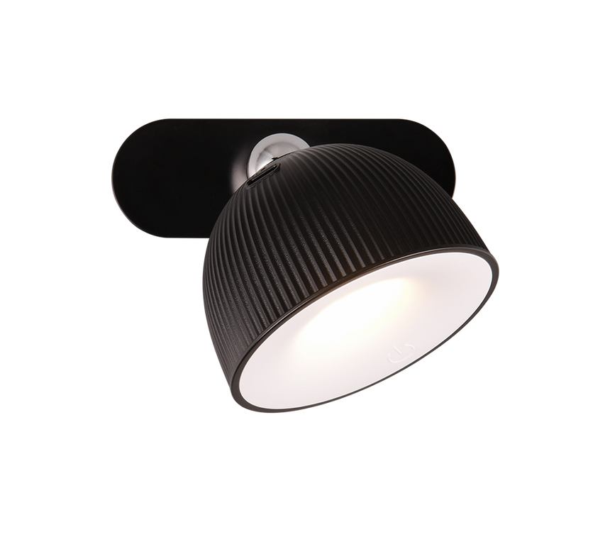 Lámpara de sobremesa Trio Maxima LED portátil negro 3000K táctil USB 41cm R57791102 - vista 3