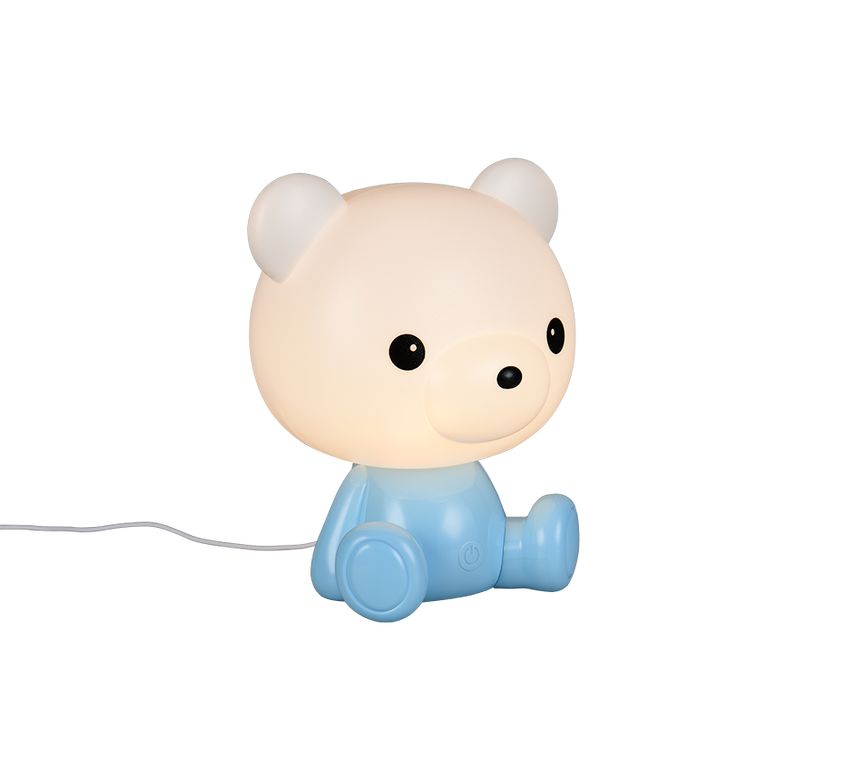 Lámpara de sobremesa Trio Cutie LED azul 3000K táctil USB R57991112