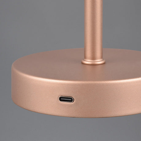 Lámpara de sobremesa Trio Jeff LED portátil 3000K táctil USB marrón café — ref. R59151165 (4)