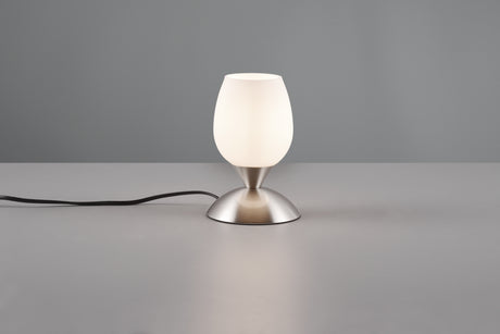 Lámpara de sobremesa Trio Cup II LED níquel mate táctil 3000K regulable R5944100