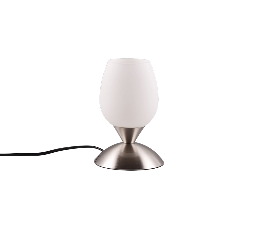 Lámpara de sobremesa Trio Cup II LED níquel mate táctil 3000K regulable R5944100