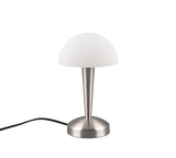 Lámpara de sobremesa Trio Canaria LED níquel mate táctil 3000K R59561107