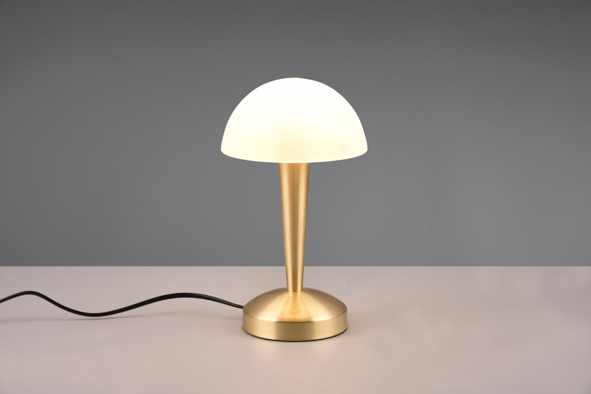Lámpara de sobremesa Trio Canaria LED latón mate táctil 3000K R59561108