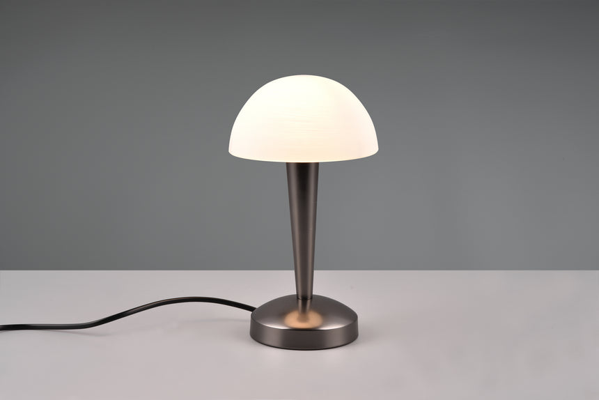 Lámpara de sobremesa Trio Canaria LED black-chrome táctil 3000K R59561120