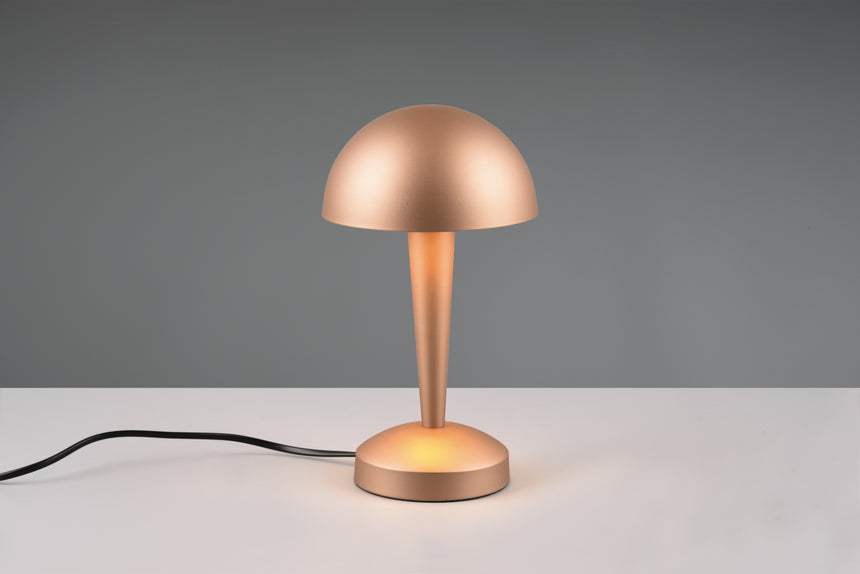 Lámpara de sobremesa Trio Canaria LED marrón café táctil 3000K R59561165