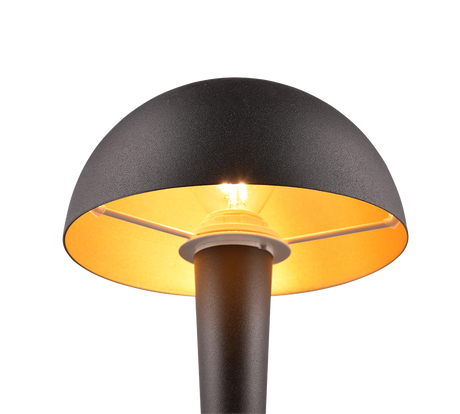 Lámpara de sobremesa Trio Canaria LED negro y dorado táctil 3000K R59561180