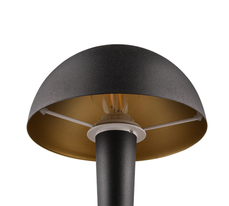 Lámpara de sobremesa Trio Canaria LED negro y dorado táctil 3000K R59561180